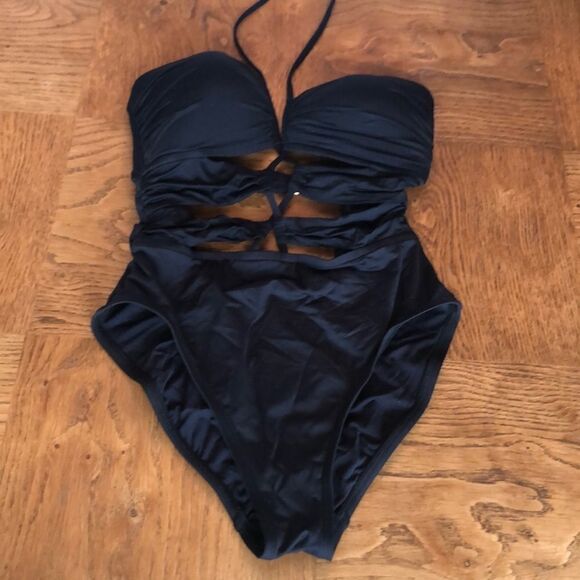 La Blanca Black Island Goddess One Piece Sz 8 - Picture 2 of 8